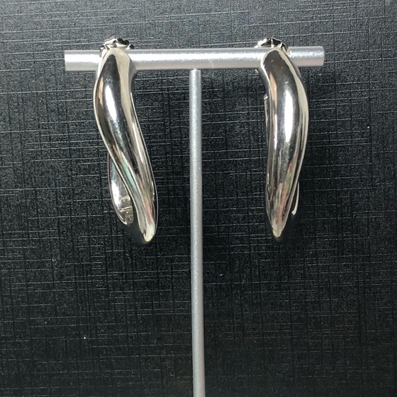 SIMON SEBBAG SSD Sterling Silver Oval Open Hoop Earrings - Picture 5 of 16